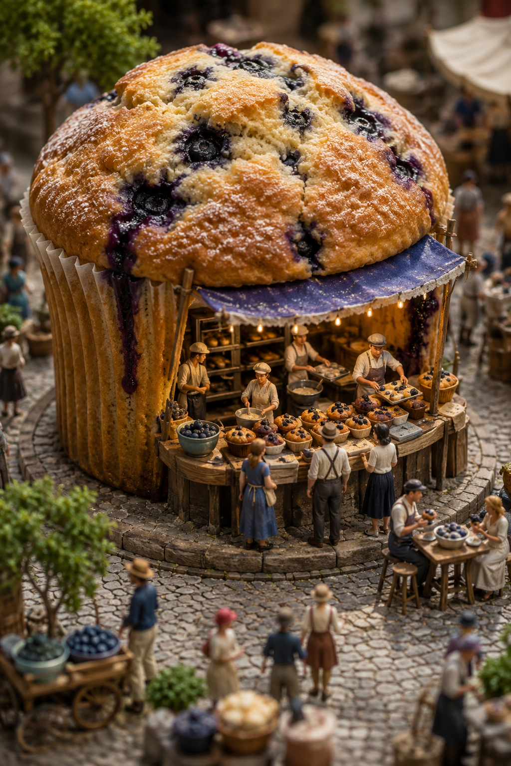 Miniature Food Booth Diorama